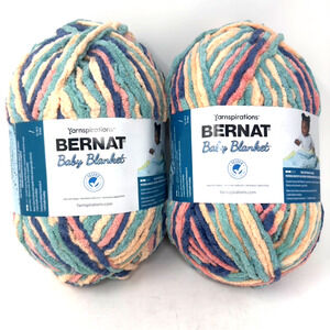 Bernat Baby Blanket Yarn Mini Succulents Lot of 2 100% Poly 10.5oz 220yds